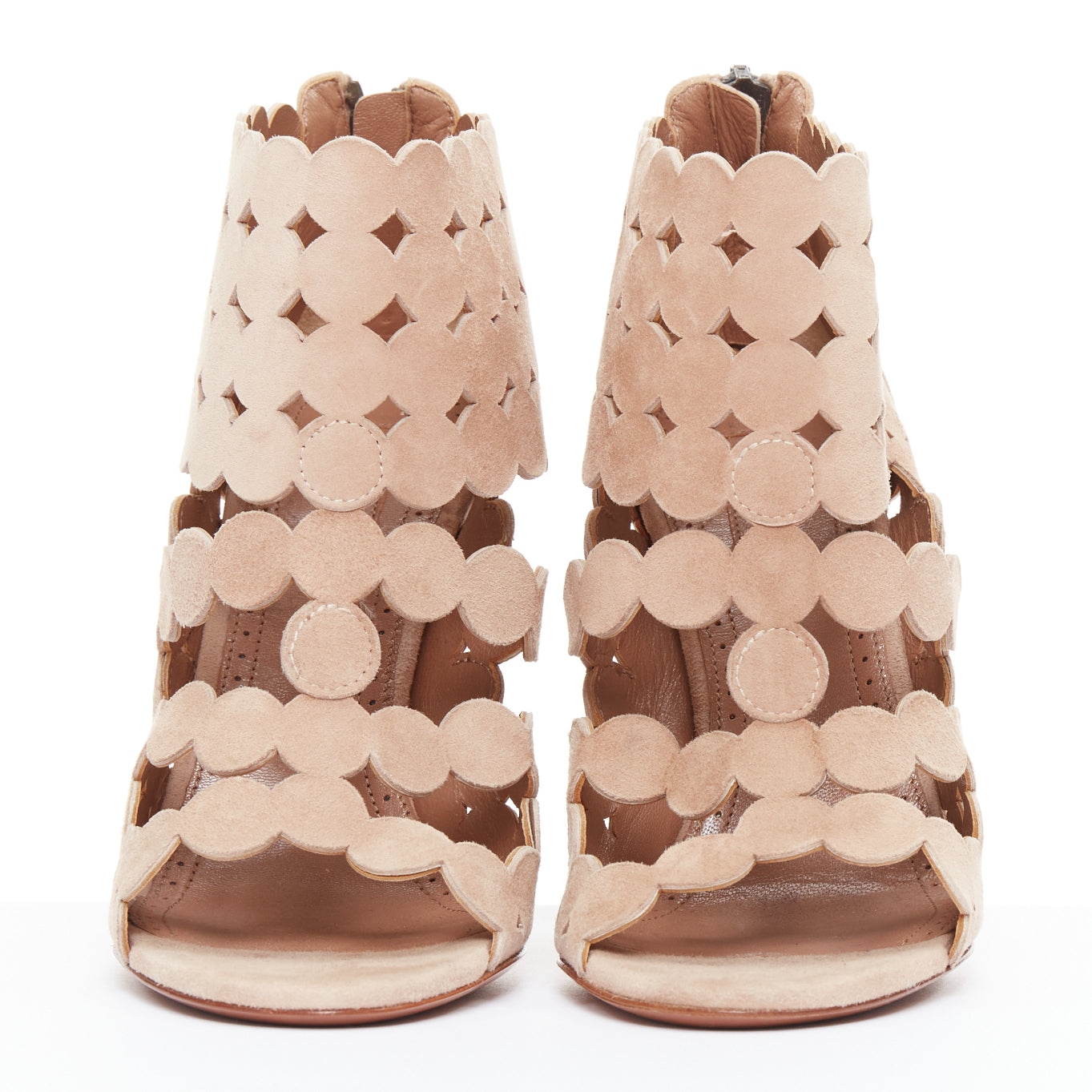 Alaïa Scallop Cage Sandals - Image 6