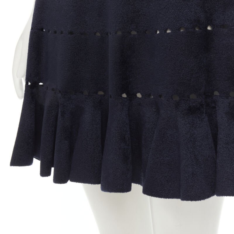 Alaïa Geometric Flared Skirt - Back view