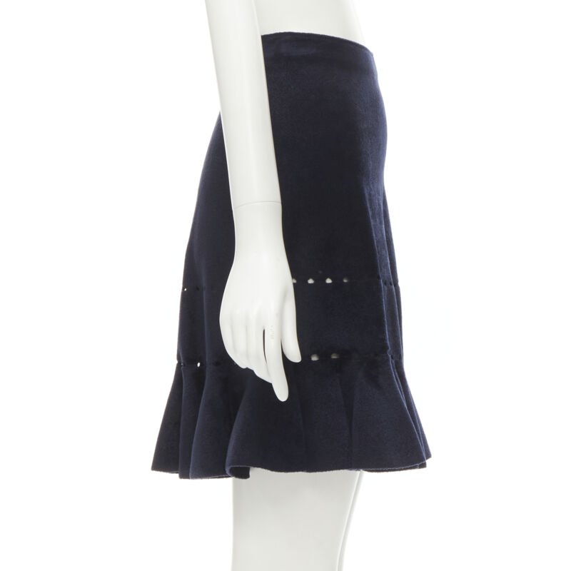 Alaïa Geometric Flared Skirt - 4