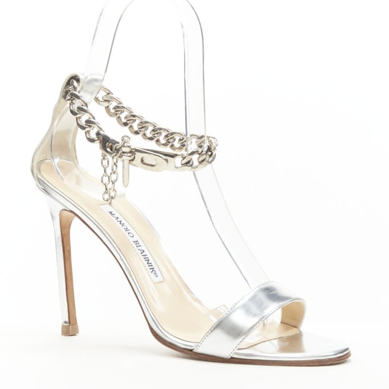 Manolo Blahnik Chain Strap Sandals - Image 6
