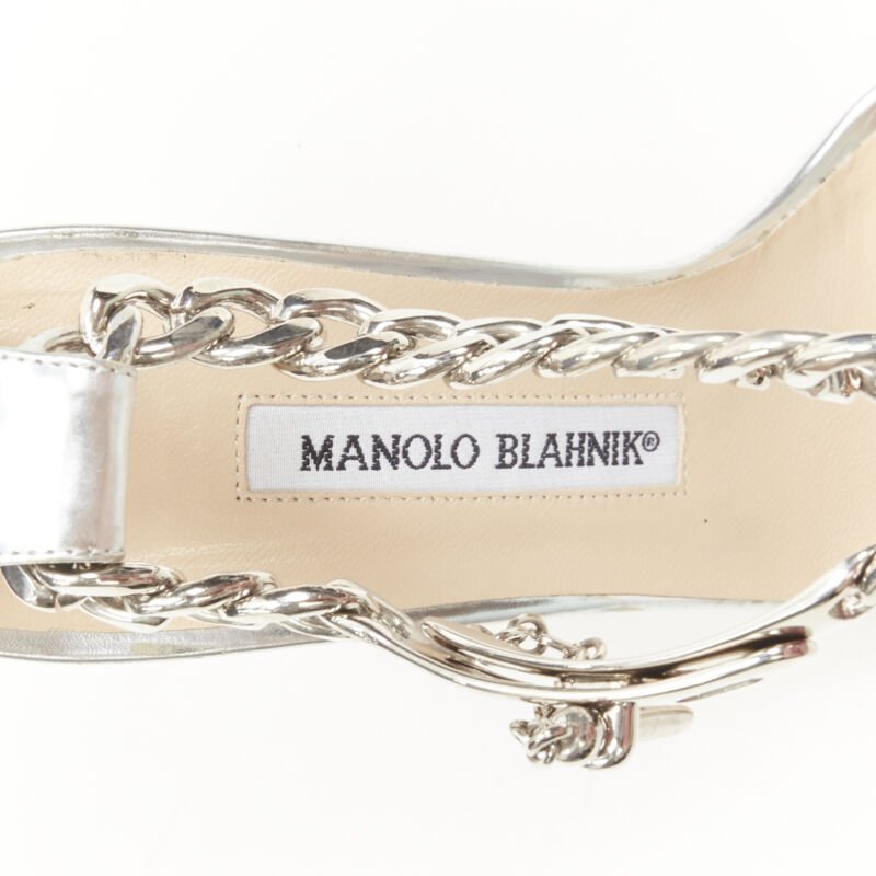 Manolo Blahnik Chain Strap Sandals - Image 12