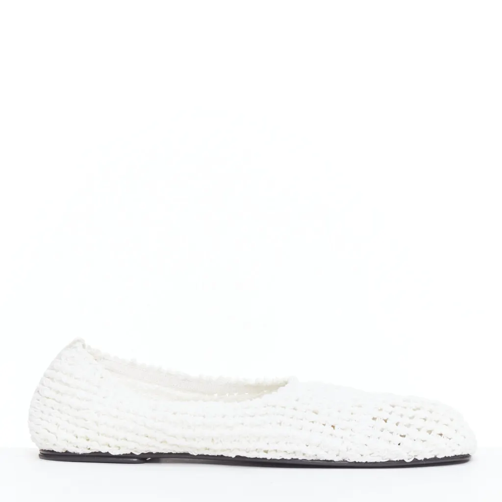 The Row Crochet Ballet Flats White Very good - Back View