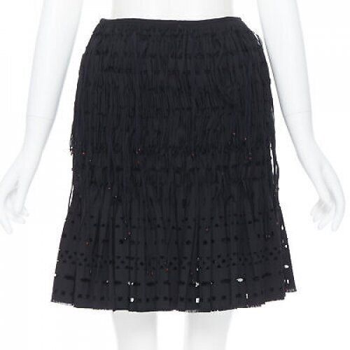 Alaïa Fringe Pleated Skirt