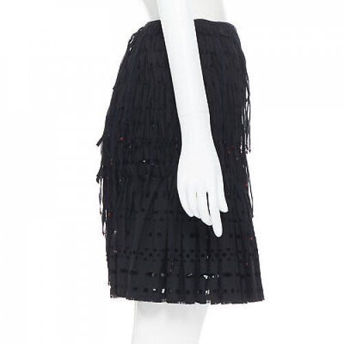 Alaïa Fringe Pleated Skirt - 4