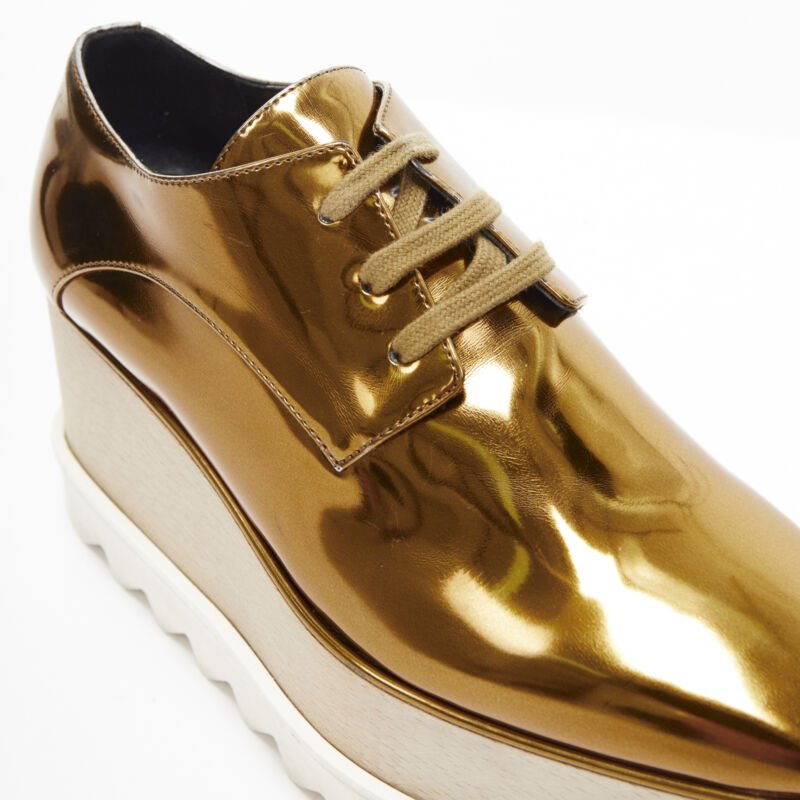 Stella Mccartney Gold Platform Brogue - Detail 2