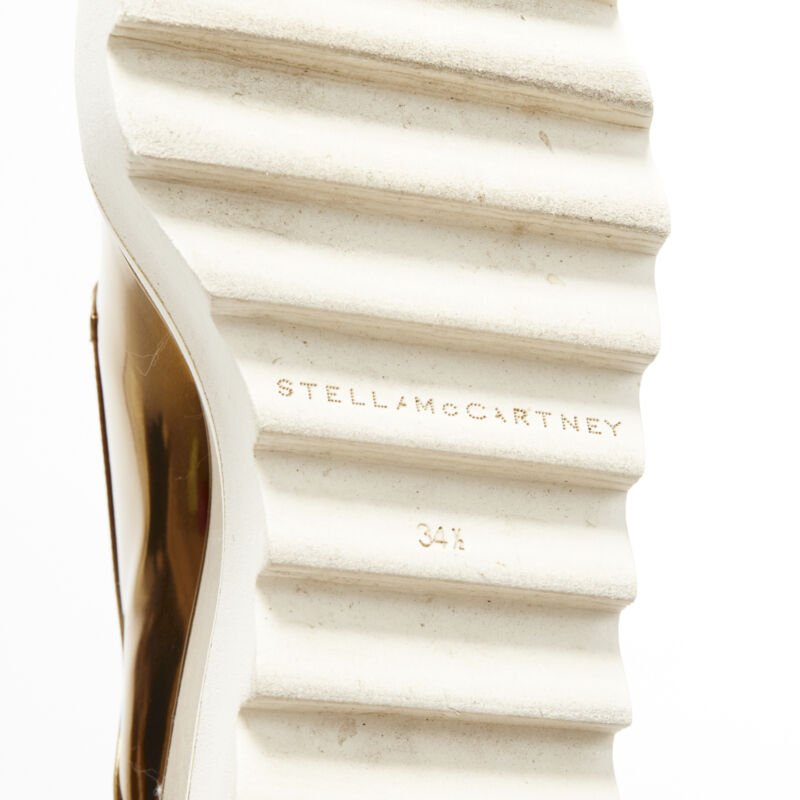 Stella Mccartney Gold Platform Brogue - Image 13