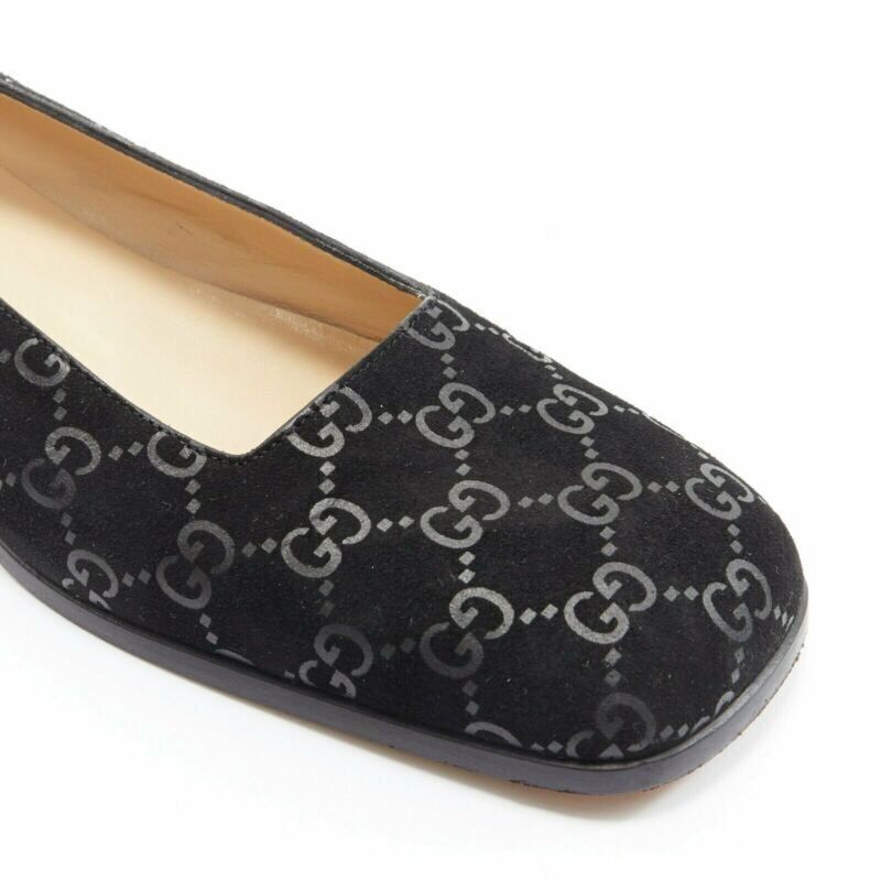 Gucci Monogram Square Loafers - Image 10