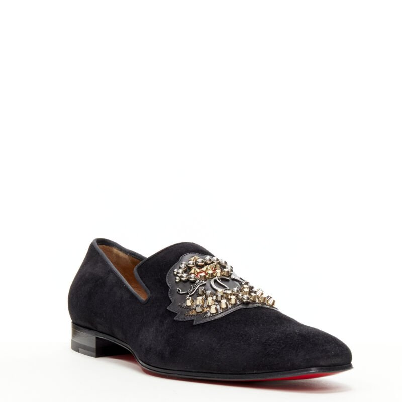 Christian Louboutin Studded Crest Loafers