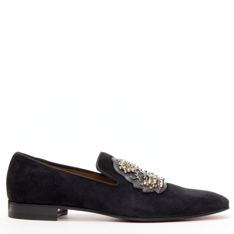 Christian Louboutin Studded Crest Loafers - Back view