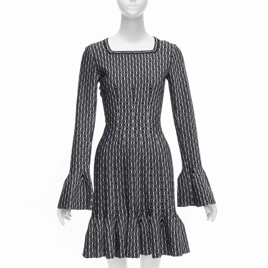 Alaïa Jacquard Flared Dress