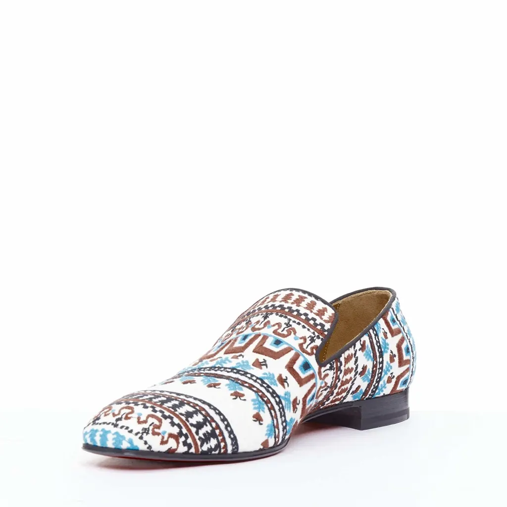 Christian Louboutin Limited Edition Dandelion Greek Flat MultiColor Never worn - Model View