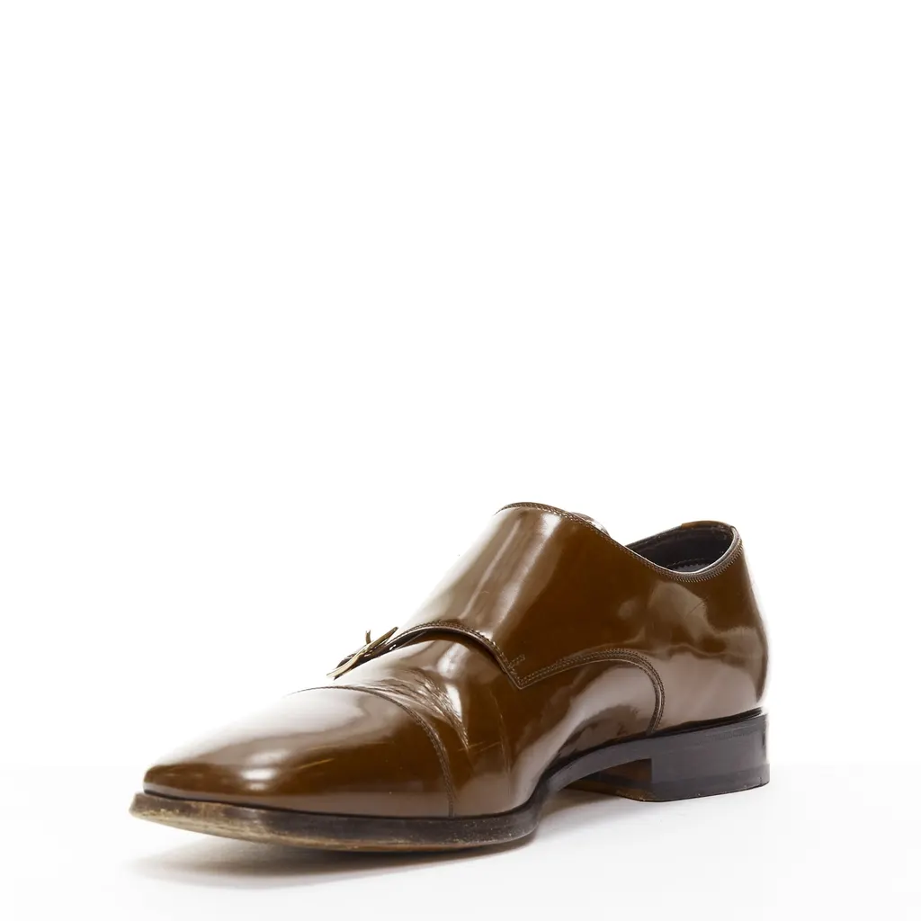 Tom Ford Monk Strap Loafers Brown Leather Fair - Model View