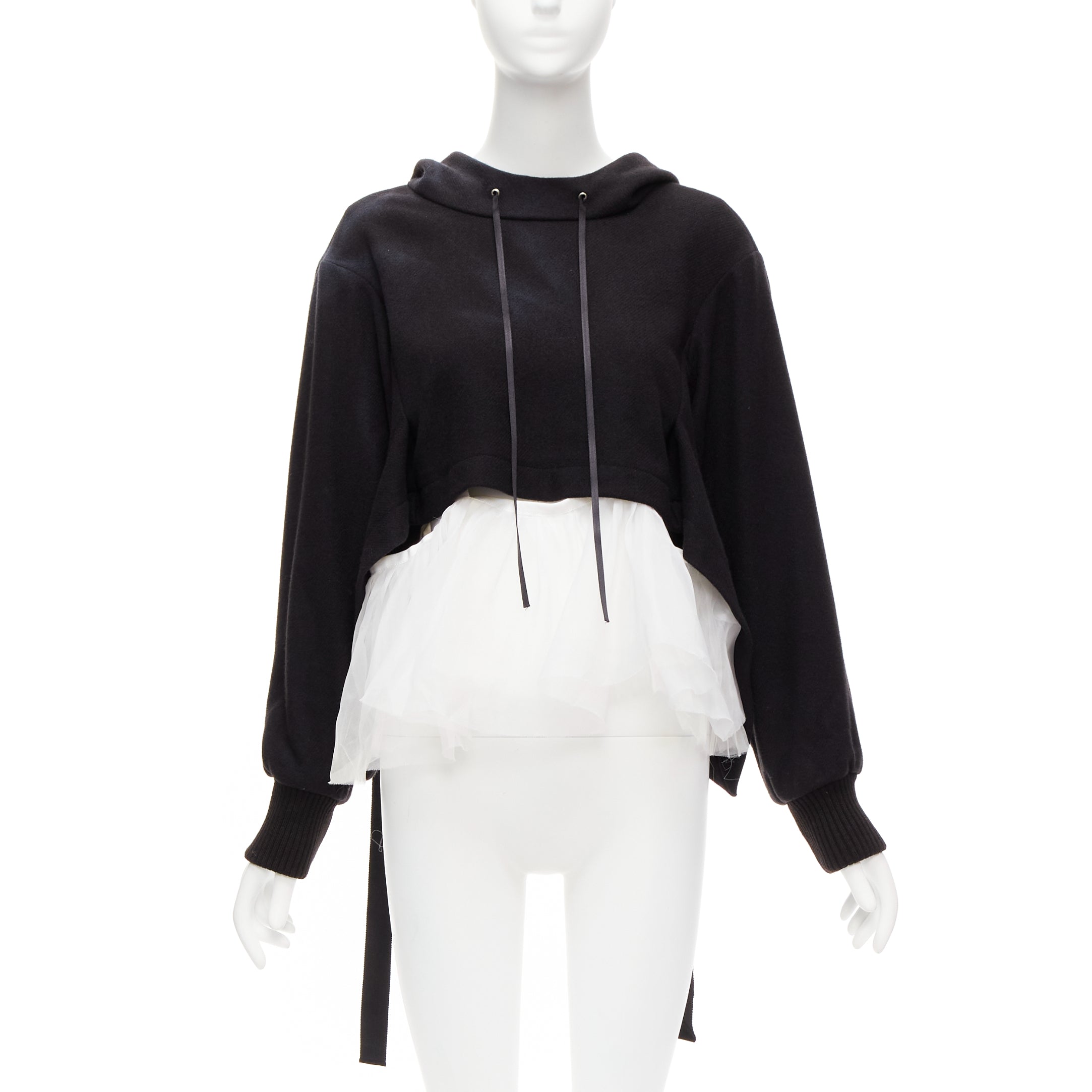 Unsigned / متعددة Tulle Layer Hoodie - Image 6