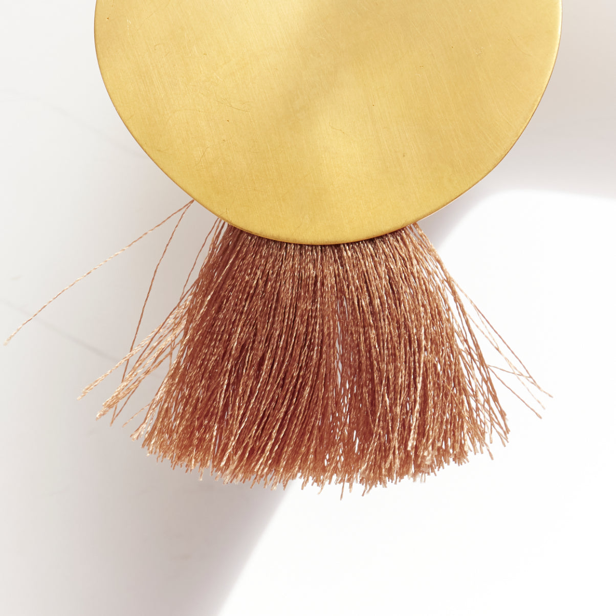 Unsigned / متعددة Tribal Beige Earrings - Side view