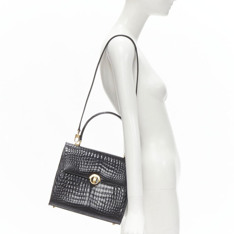 Unsigned / متعددة Polished Satchel Bag - Back view