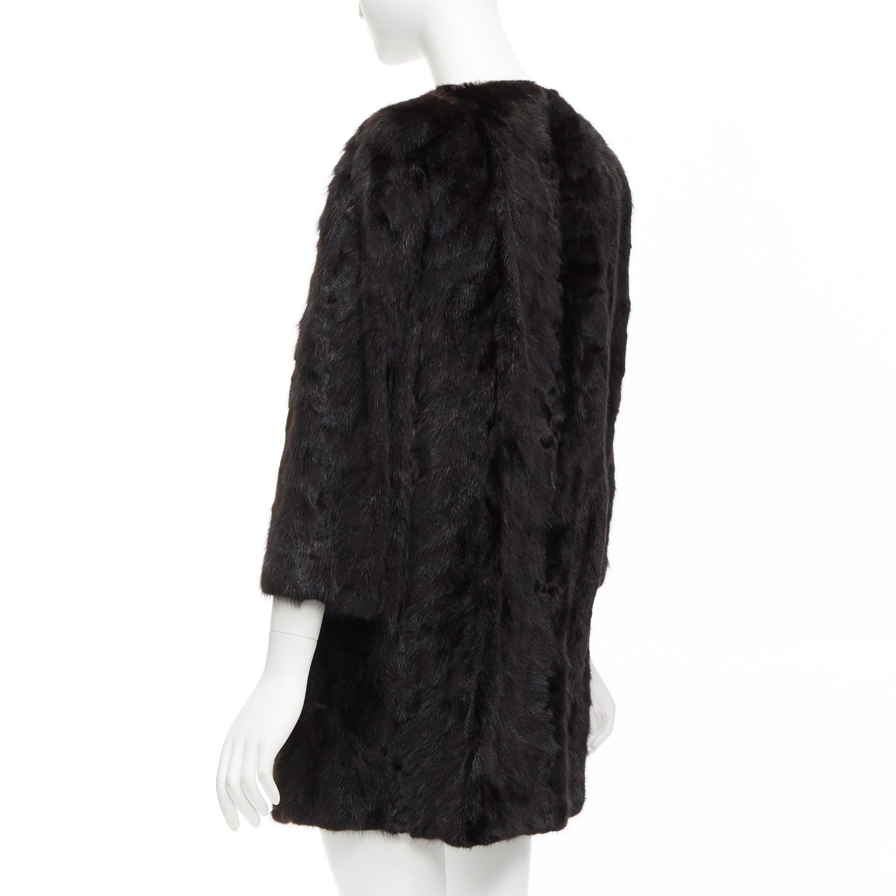 Unsigned / متعددة Brown Fur Cropped Coat - Detail 2