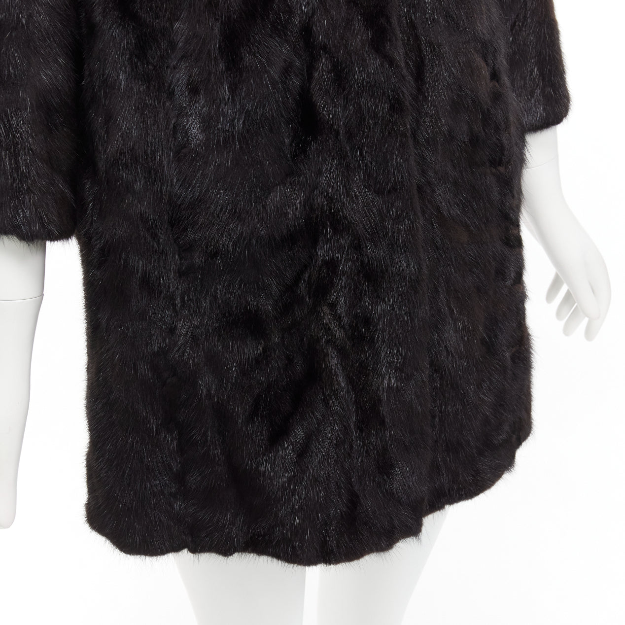Unsigned / متعددة Brown Fur Cropped Coat - Image 10