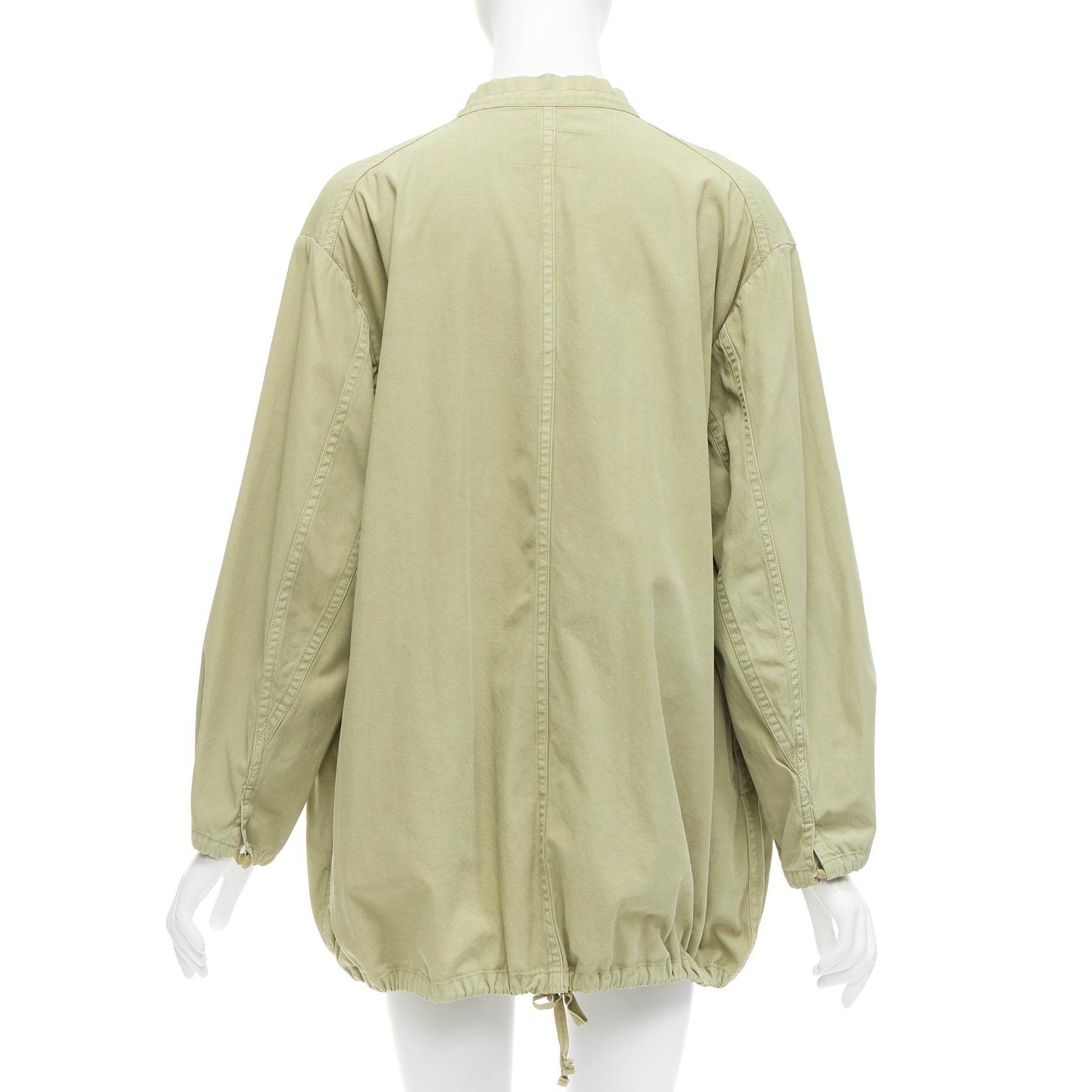 Unsigned / متعددة Green Drawstring Parka - Detail 1