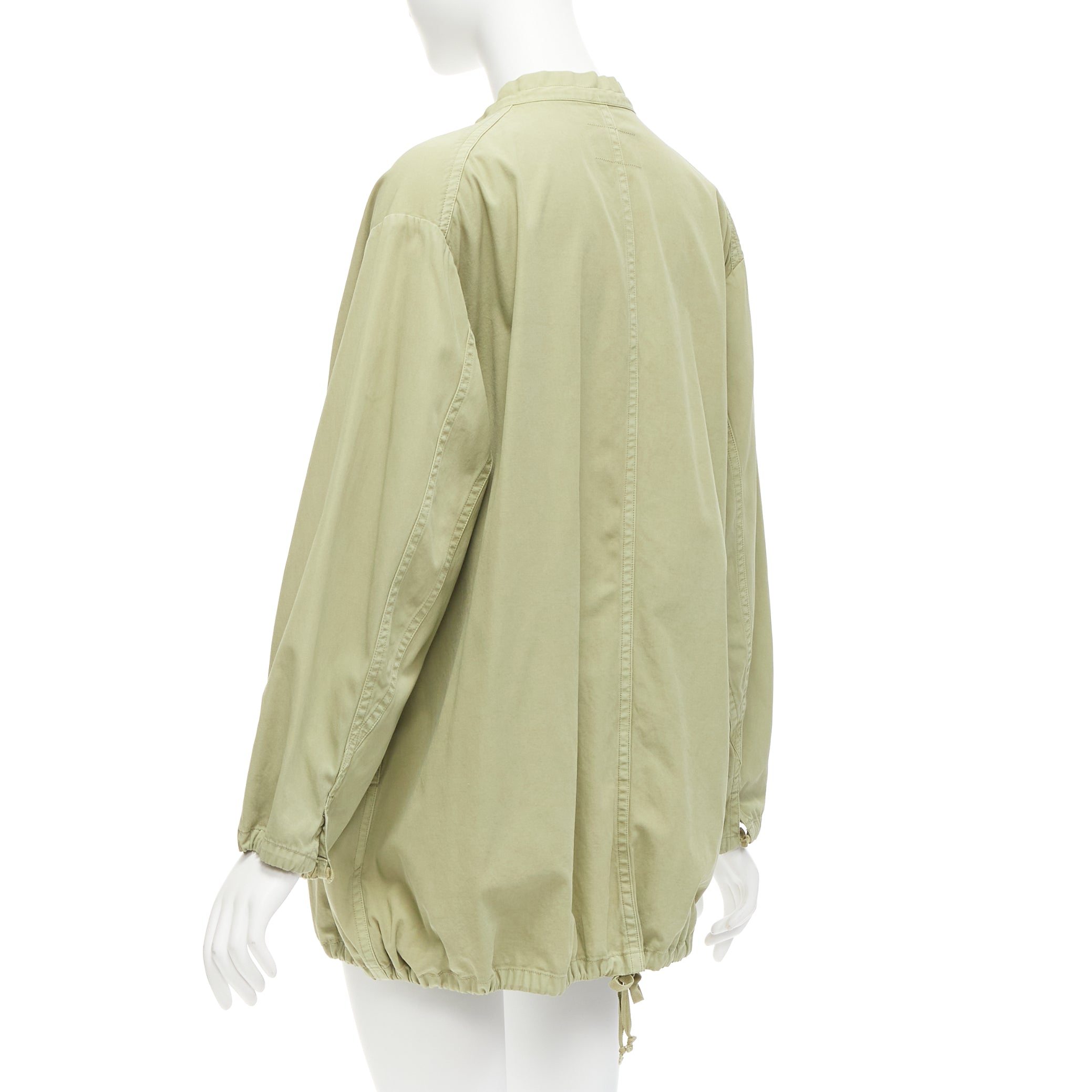 Unsigned / متعددة Green Drawstring Parka - Detail 2