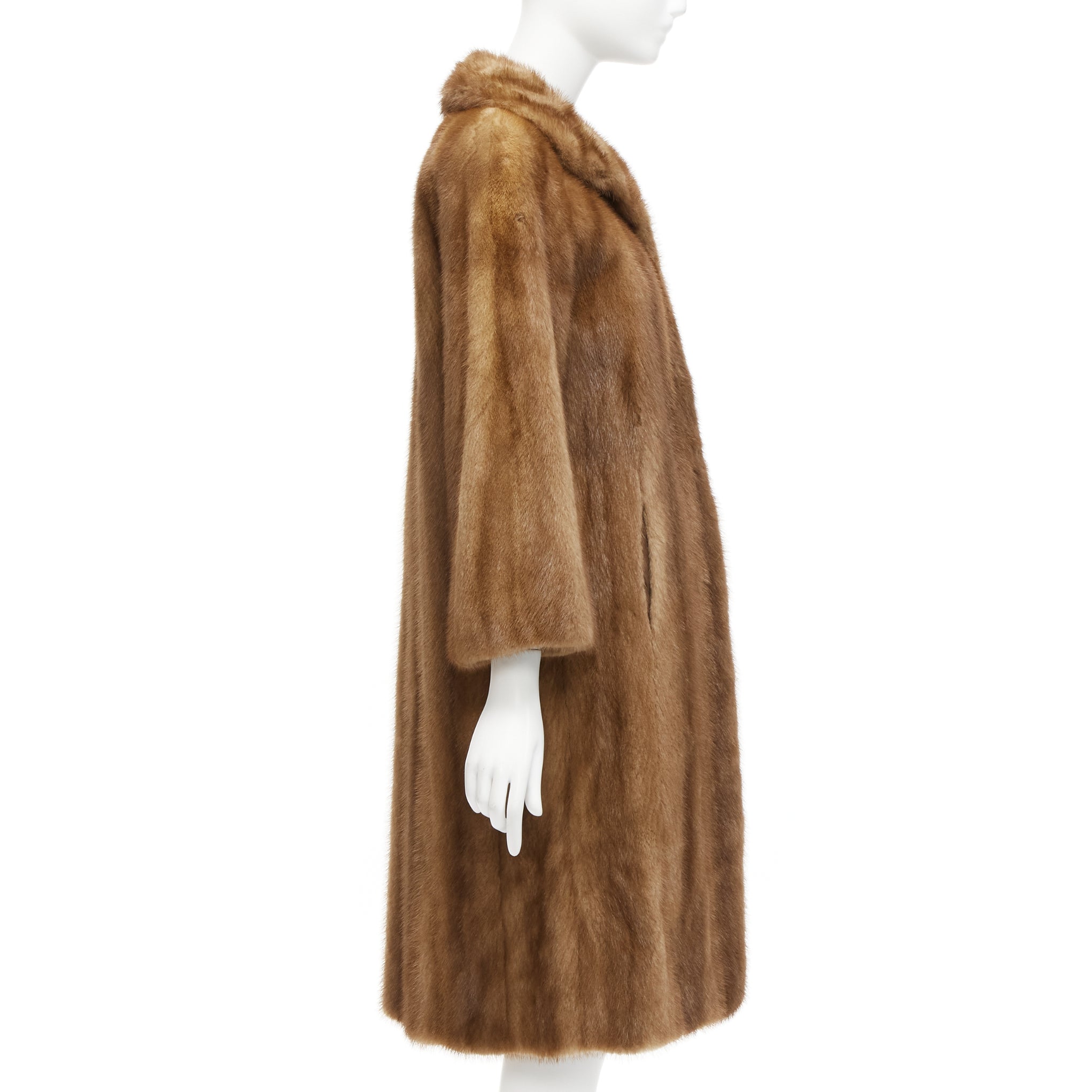 Unsigned / متعددة Brown Fur Hook Coat - 4