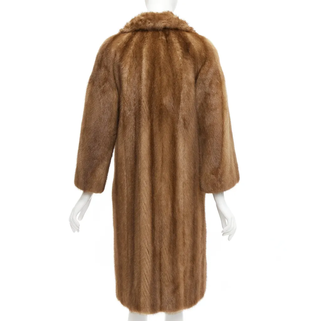 Unsigned Brown Fur Hook Coat Brown Fur Very good - Box View