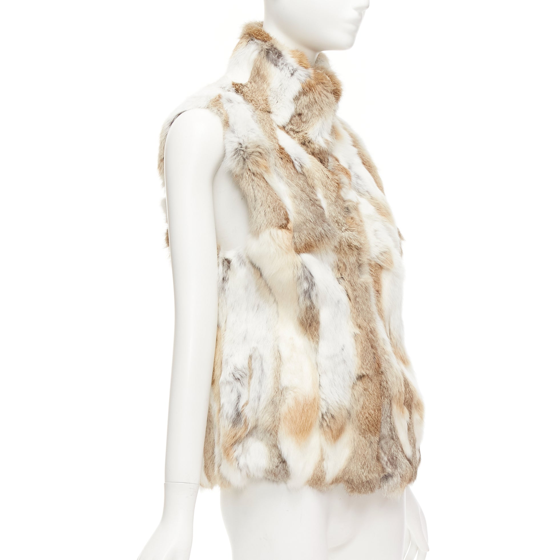 Unsigned / متعددة Brown Patchwork Vest - 4