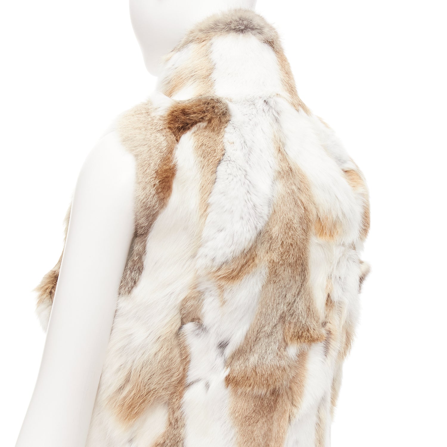 Unsigned / متعددة Brown Patchwork Vest - Image 10