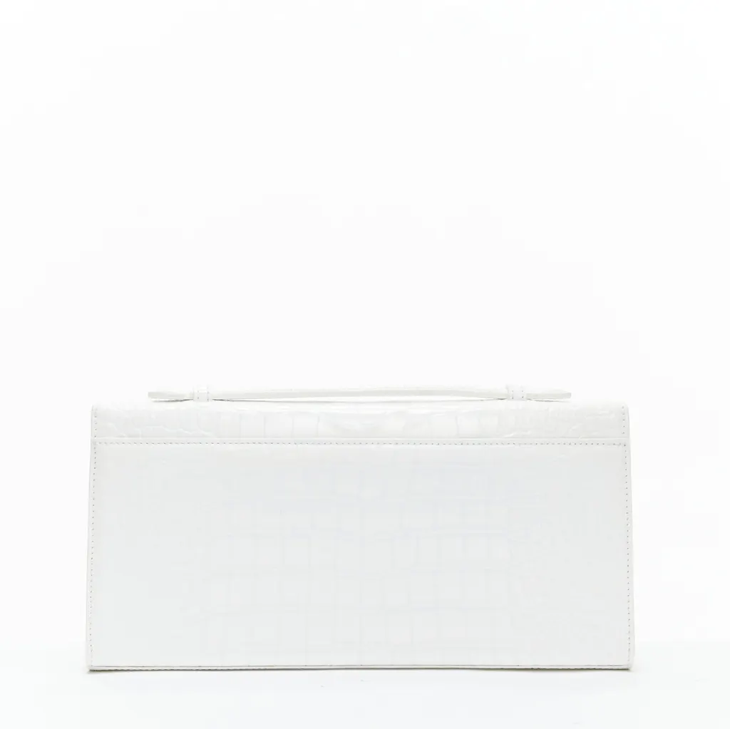 Unsigned Mustang Wristlet Bag White Leather Very good - Box View