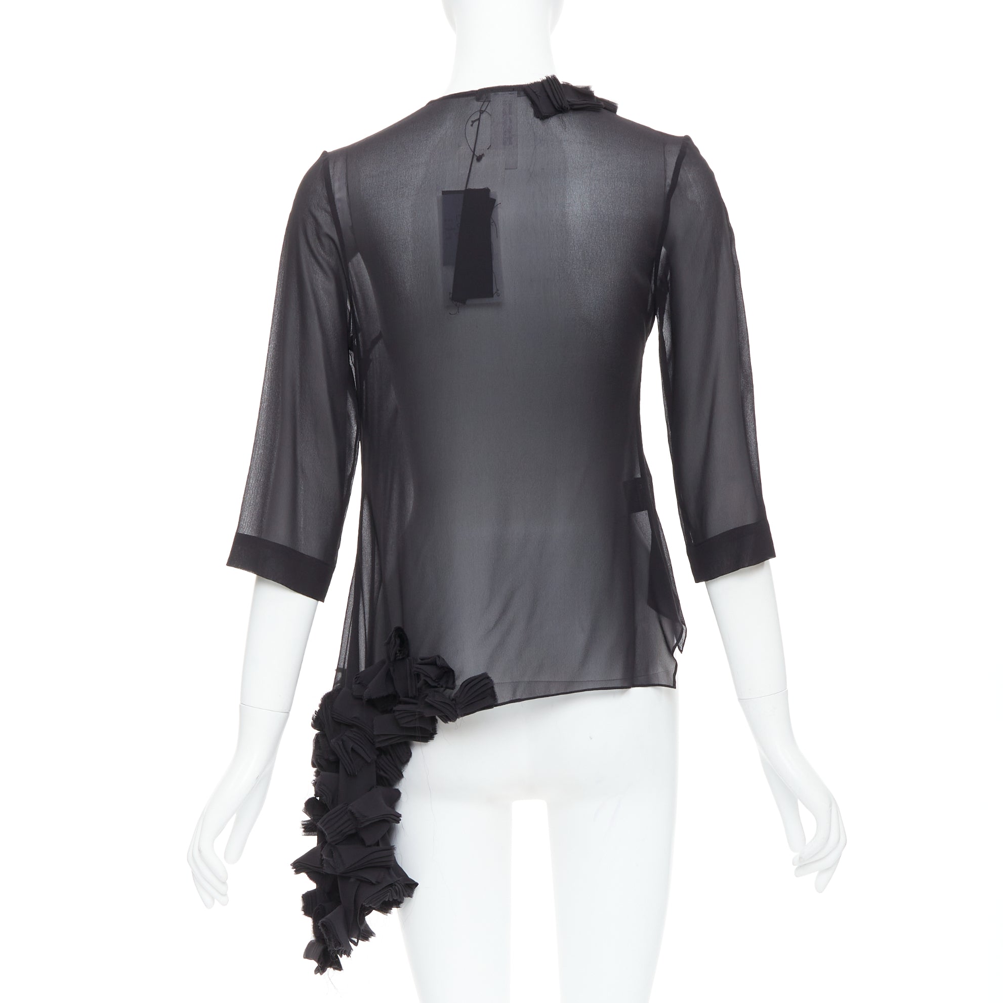 Unsigned / متعددة Silk Sheer Blouse - Side view