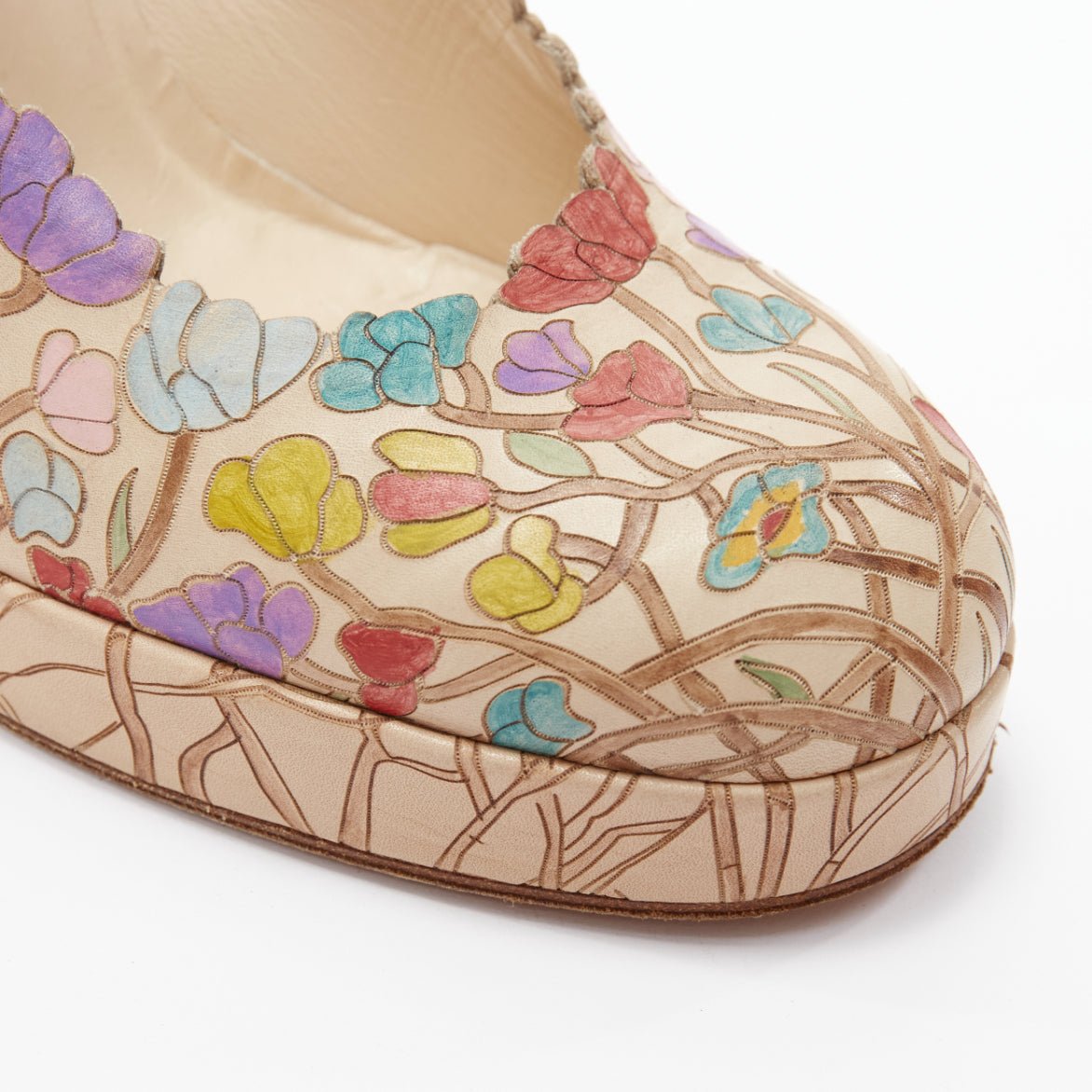 Unsigned / متعددة Floral Platform Pumps - Detail 2