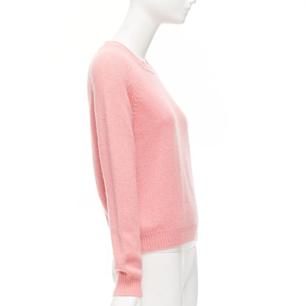 Unsigned Pink Long Sleeve Sweater Pink Cashmere Never worn - Model View