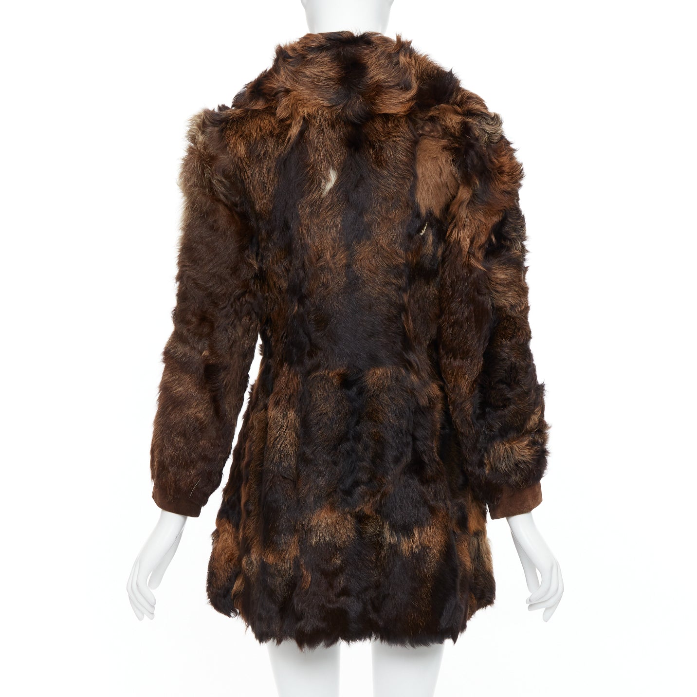 Unsigned / متعددة Brown Fur Leather Coat - Detail 1