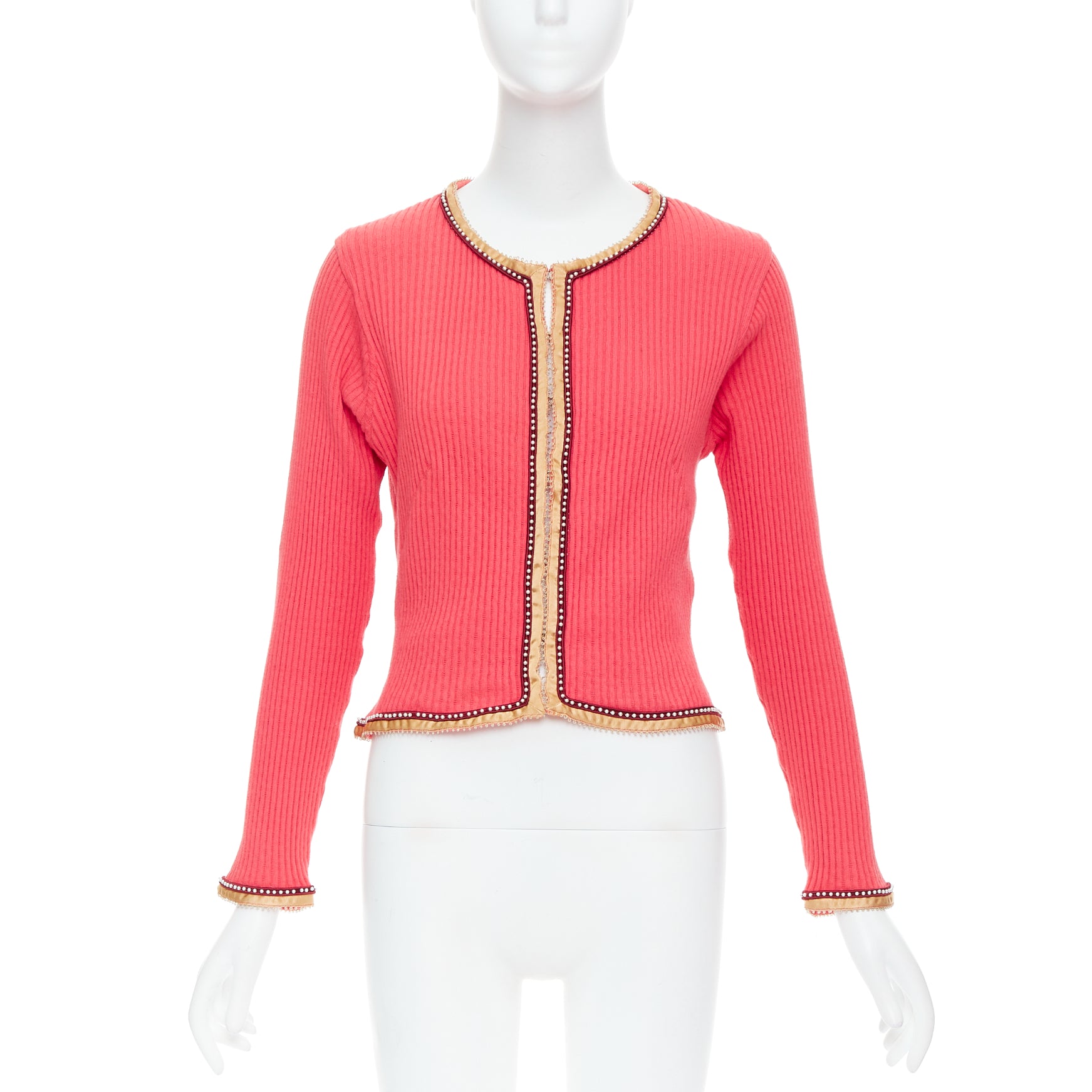 Unsigned / متعددة Satin Pearl Cardigan