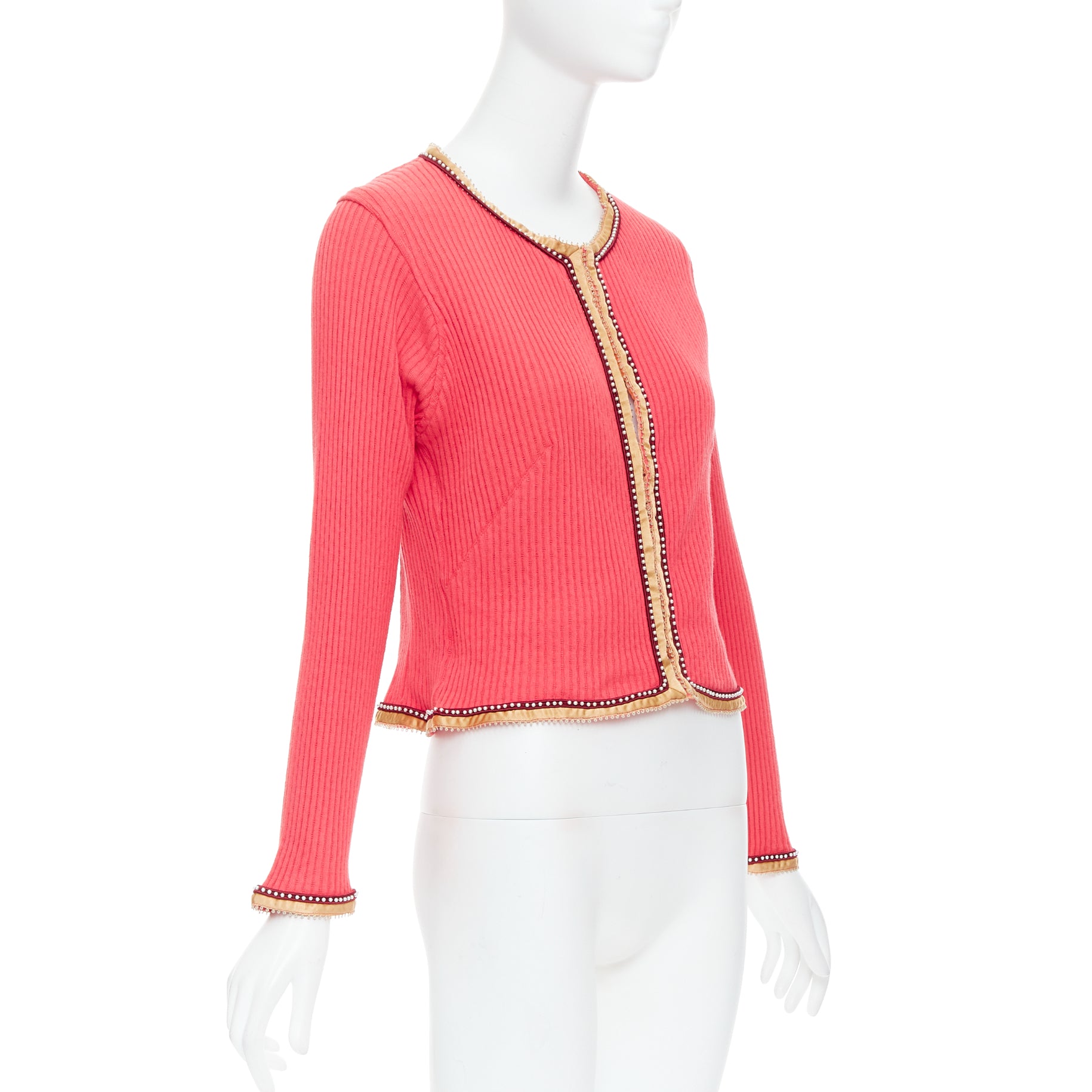 Unsigned / متعددة Satin Pearl Cardigan - 4
