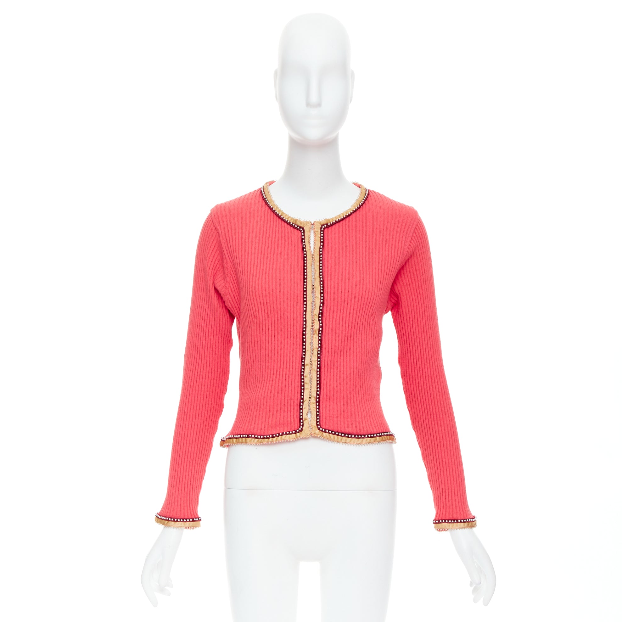 Unsigned / متعددة Satin Pearl Cardigan - Image 12