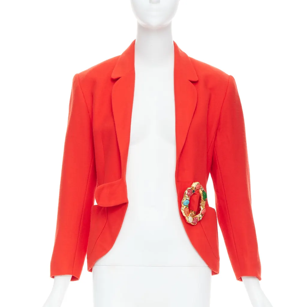 Unsigned Multicolor Buckle Blazer Red Never worn - Inside View