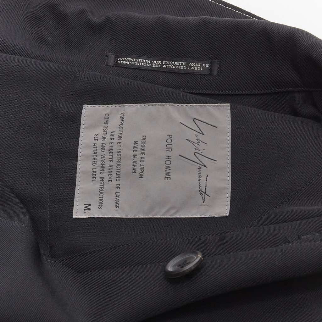 Yohji Yamamoto Black White Draped Coat - Image 16