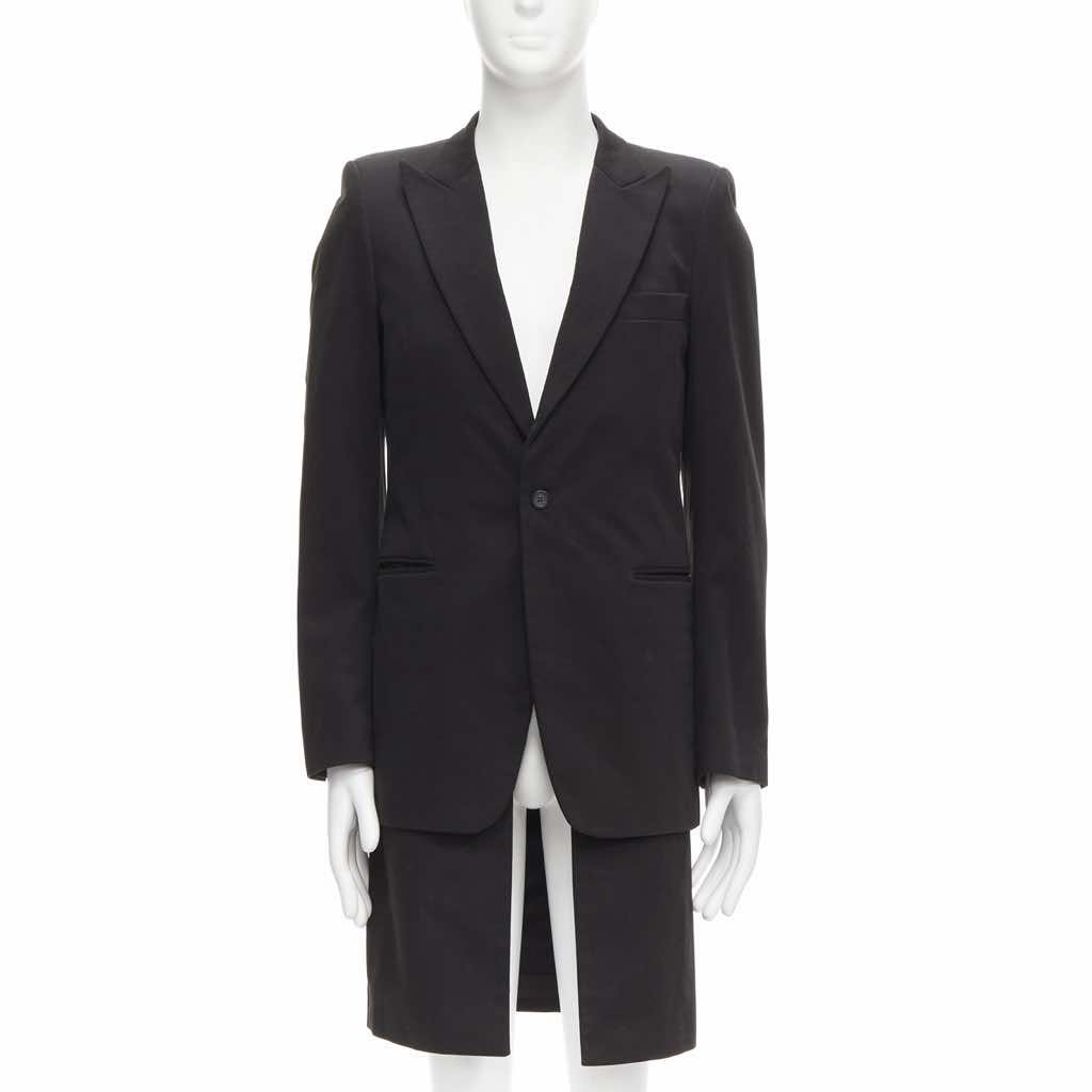 Raf Simons Black Layered Long Coat - Image 6