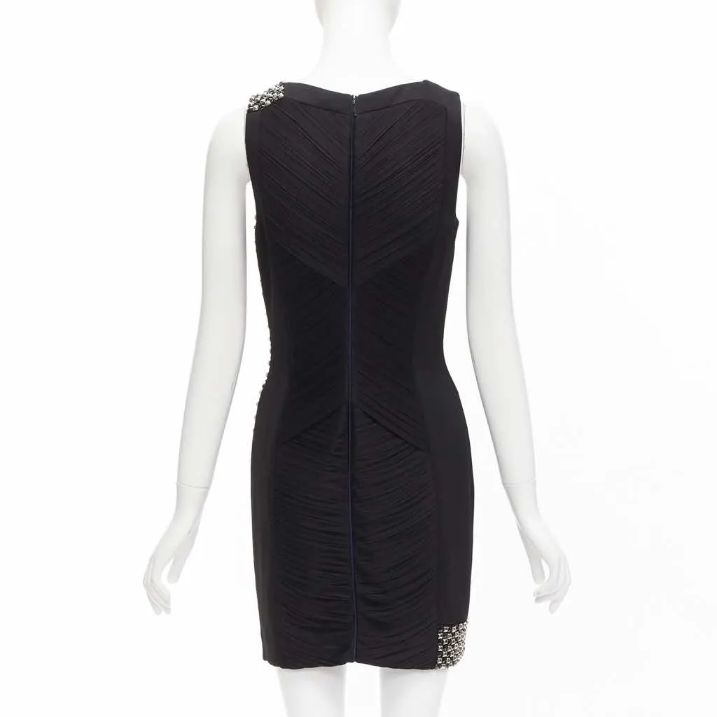 Versace Colorblock Mod Dress Purple Silk Very good - Box View