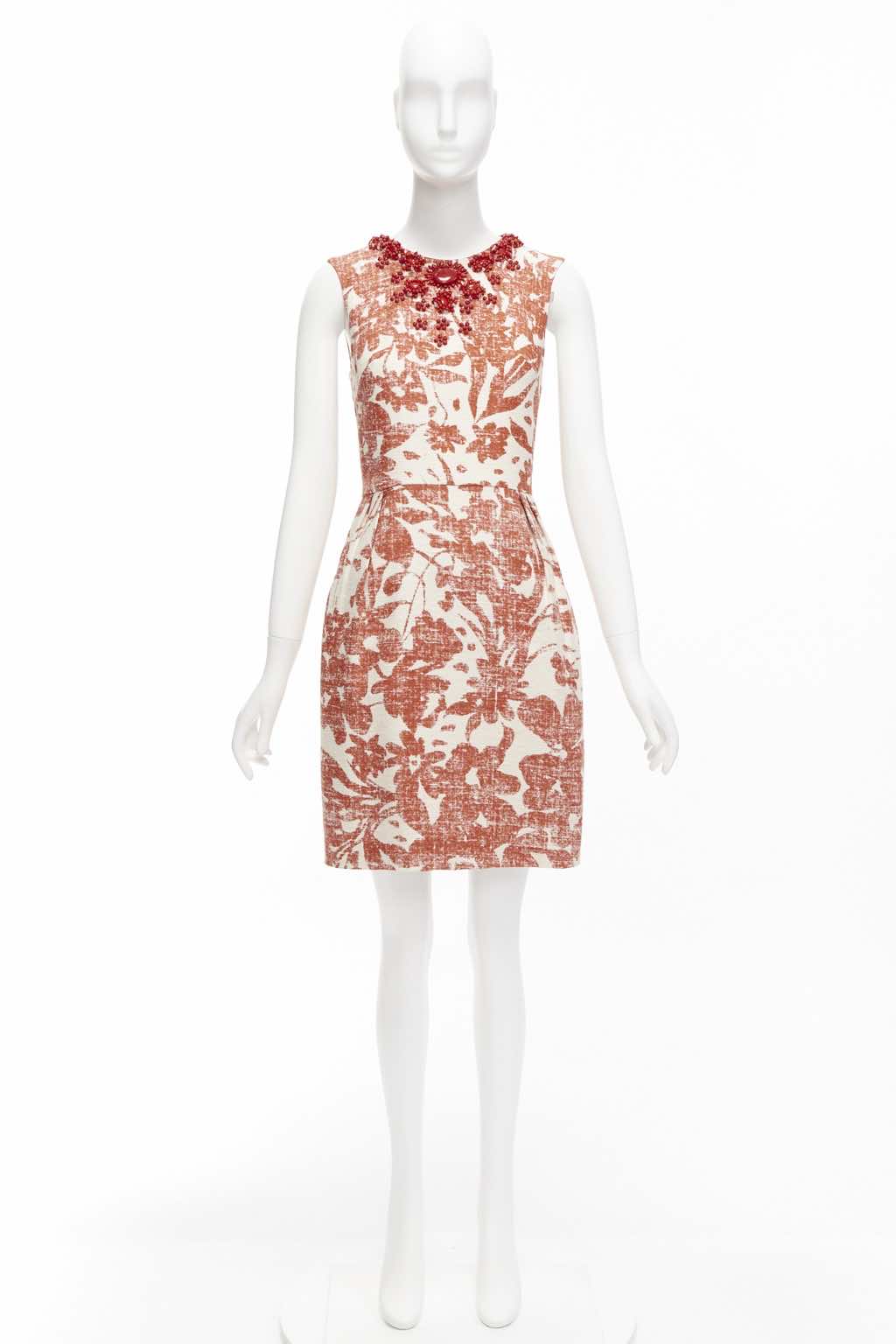 Monique Lhuillier Floral Collar Dress - Image 11