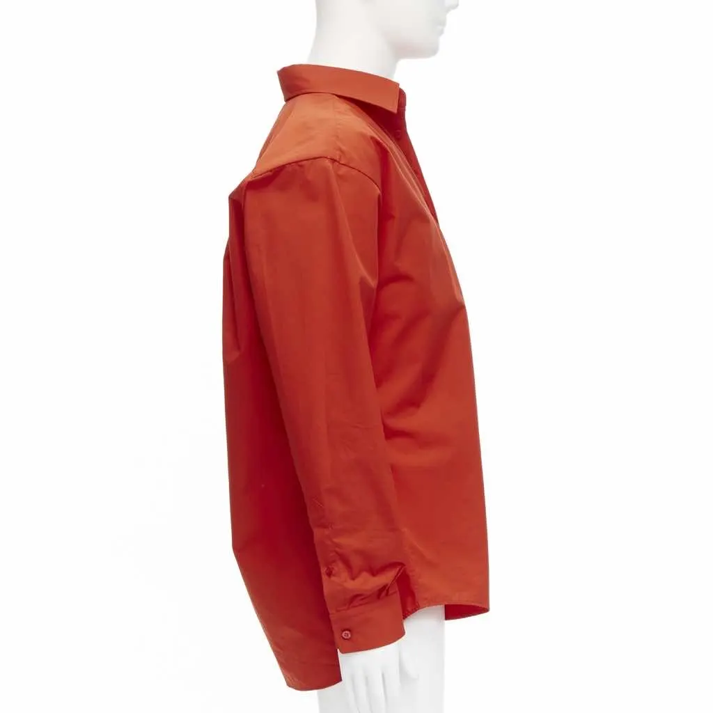 Balenciaga Swing Collar Shirt Red Cotton Good - Model View
