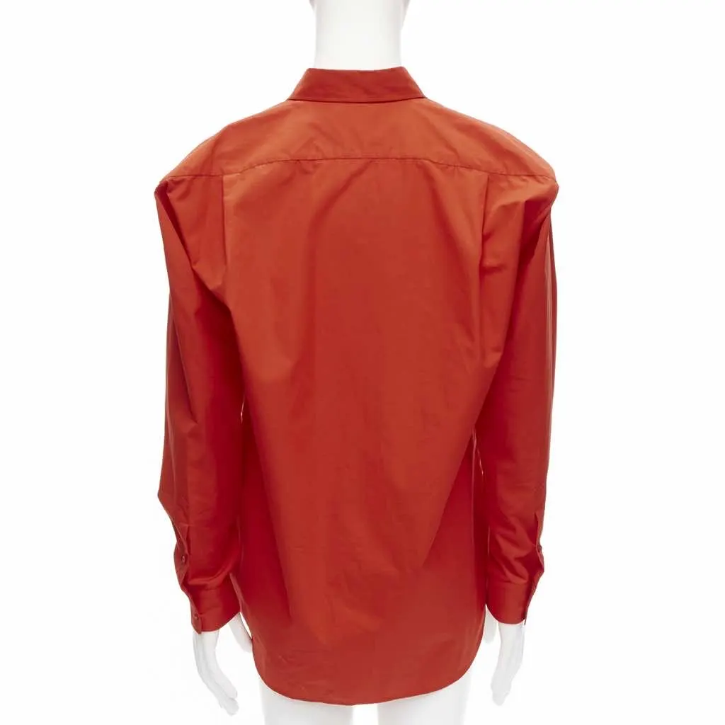 Balenciaga Swing Collar Shirt Red Cotton Good - Box View