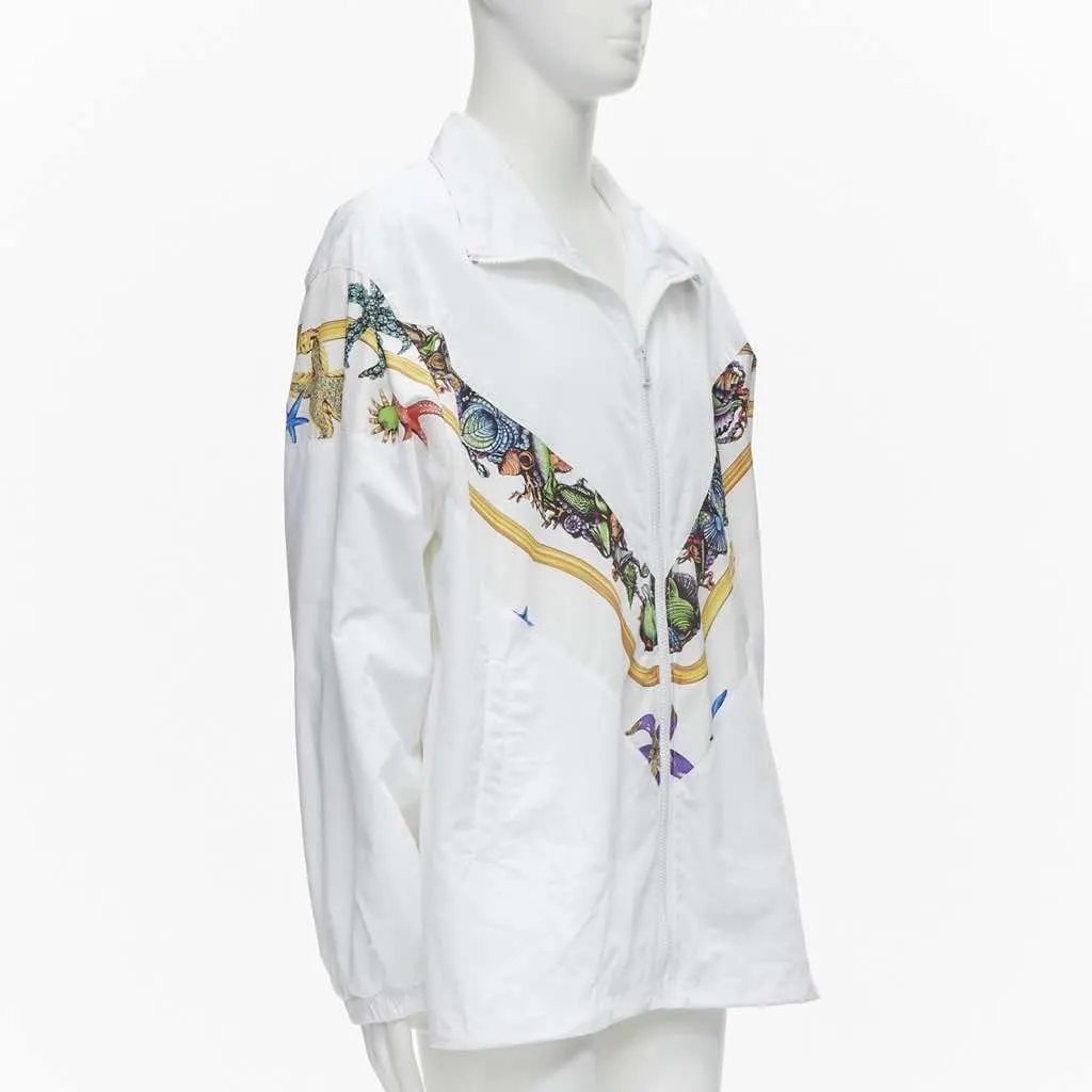 Versace White Starfish Jacket White Polyester Never worn, with tag - Back View