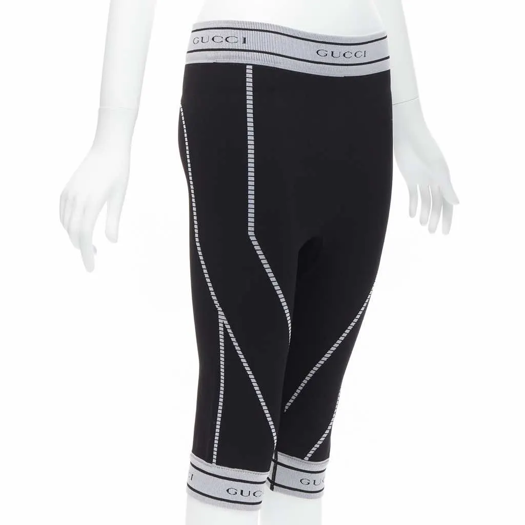 Gucci Ribbed Biker Leggings Black Very good - Inside View