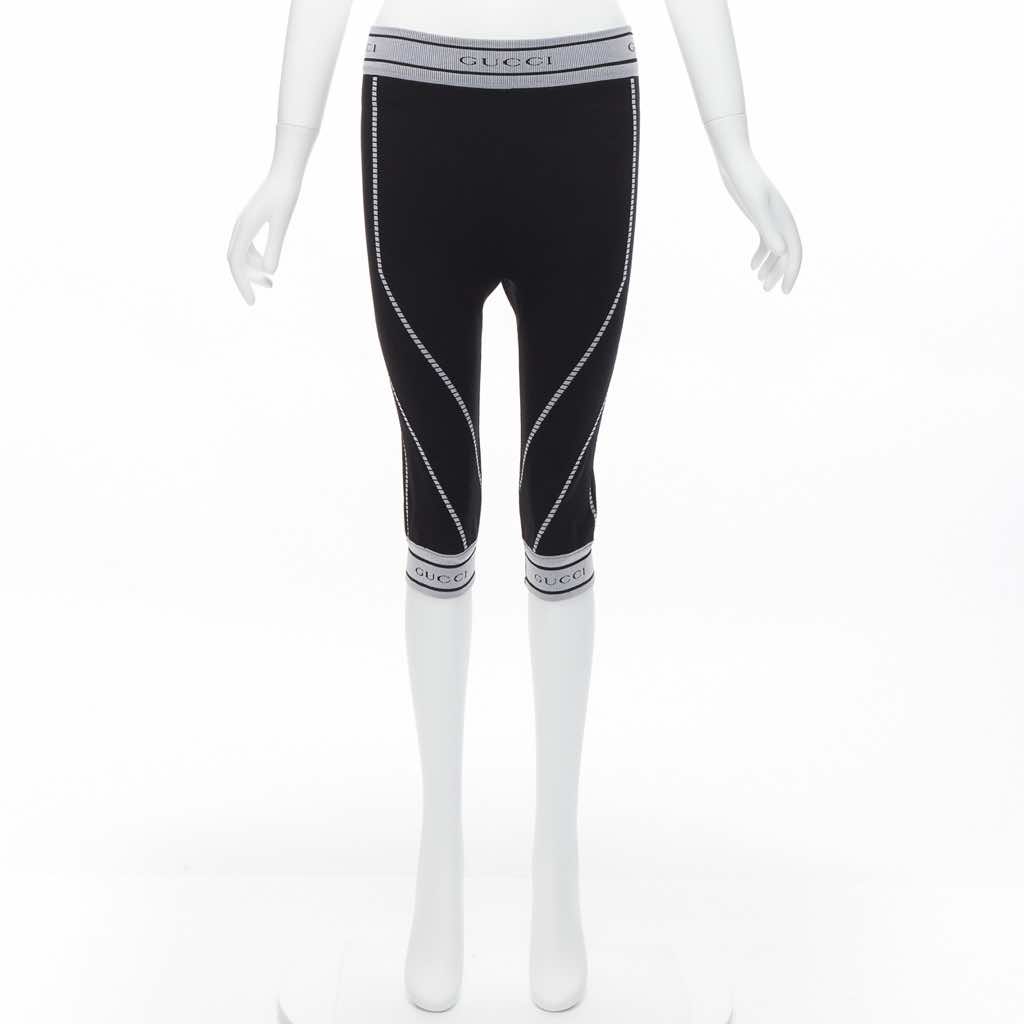 Gucci Ribbed Biker Leggings - Image 11
