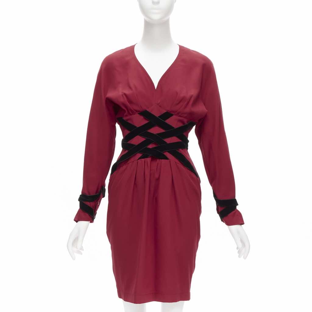 Thierry Mugler Crisscross Corset Dress