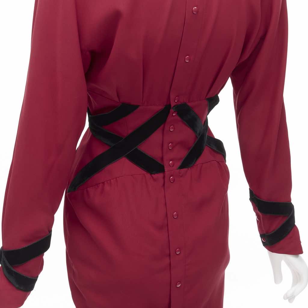 Thierry Mugler Crisscross Corset Dress - Back view