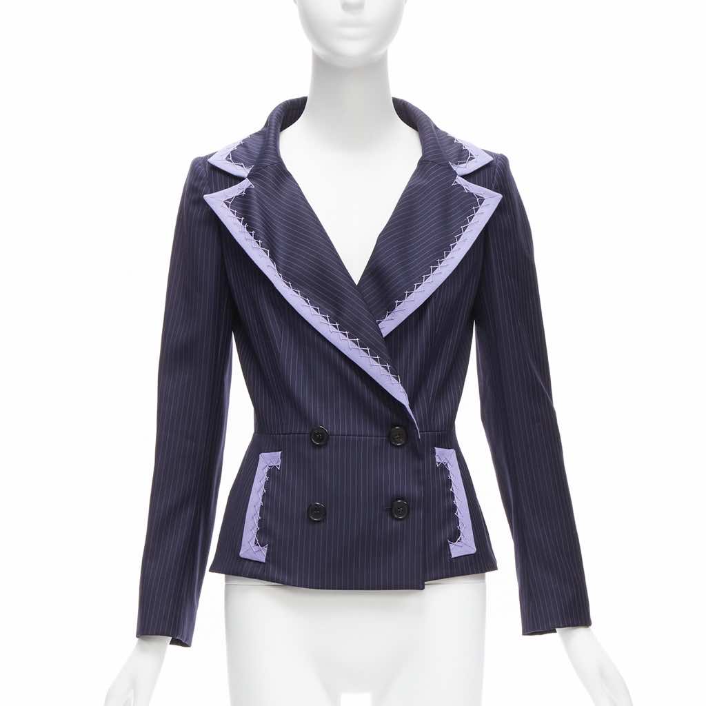 Christian Dior Topstitch Bar Blazer - Back view