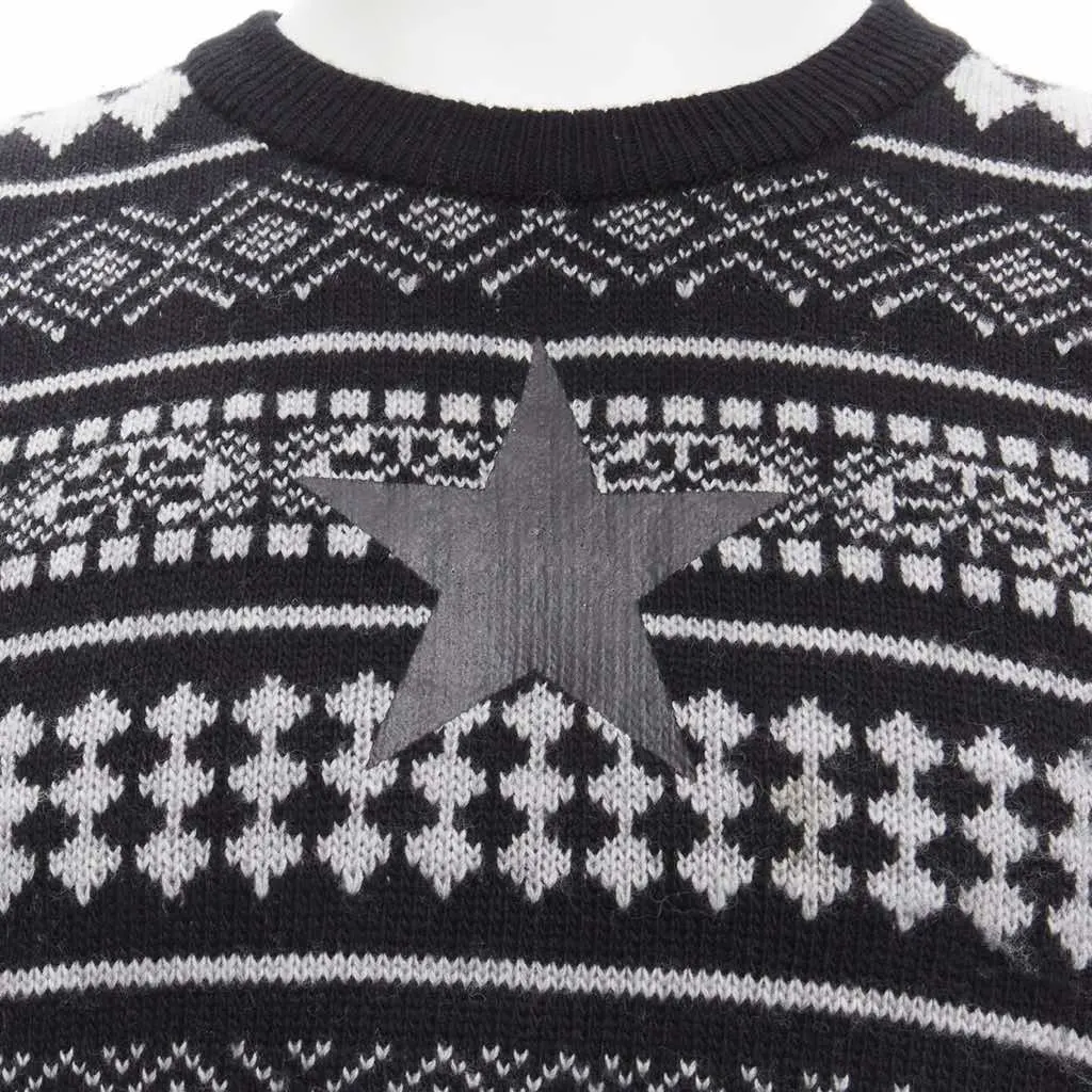 Givenchy Star Stripes Sweater Black Wool Very good - Back View