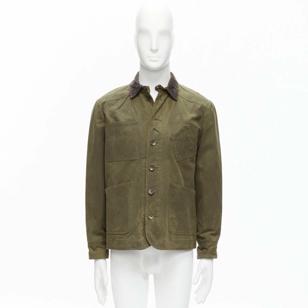 Rag & Bone Green Waxed Cotton Jacket - Image 13